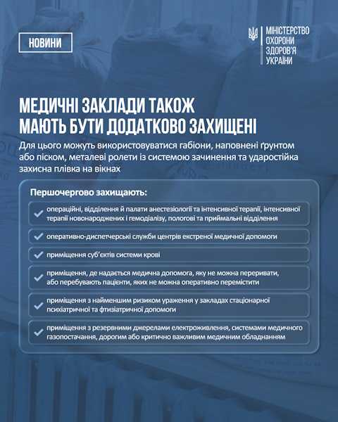 Правила роботи медзакладів під час повітряної тривоги: новий порядок